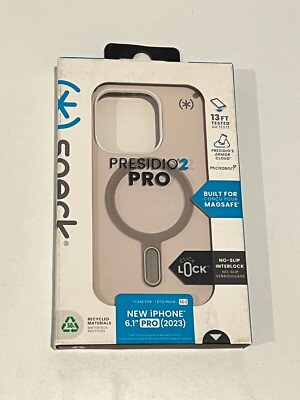 Speck Presidio2 Pro MagSafe ClickLock Case iPhone 15 Pro (6.1'') Bleached Bone
