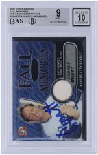 George Brett Royals Signed 2002 Topps Pristine Fall #FM-GB #/1000 BAS 9/10 Card