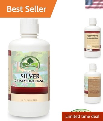 Organa Crystalline Nano Colloidal Silver - 30 PPM - 32 oz Bottle - Ultra Pure...