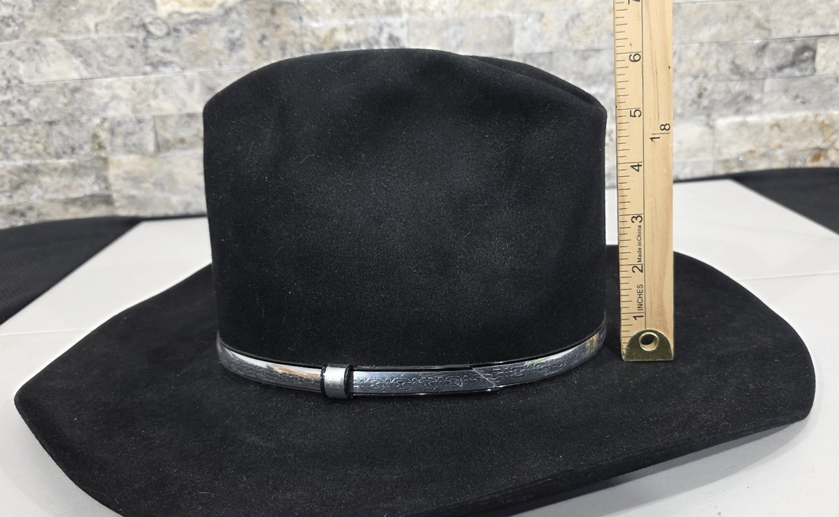 Resistol Quicksilver Cowboy Hat 4X Beaver Felt Black Self