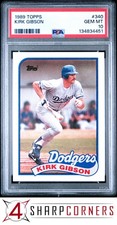 1989 TOPPS #340 KIRK GIBSON DODGERS PSA 10