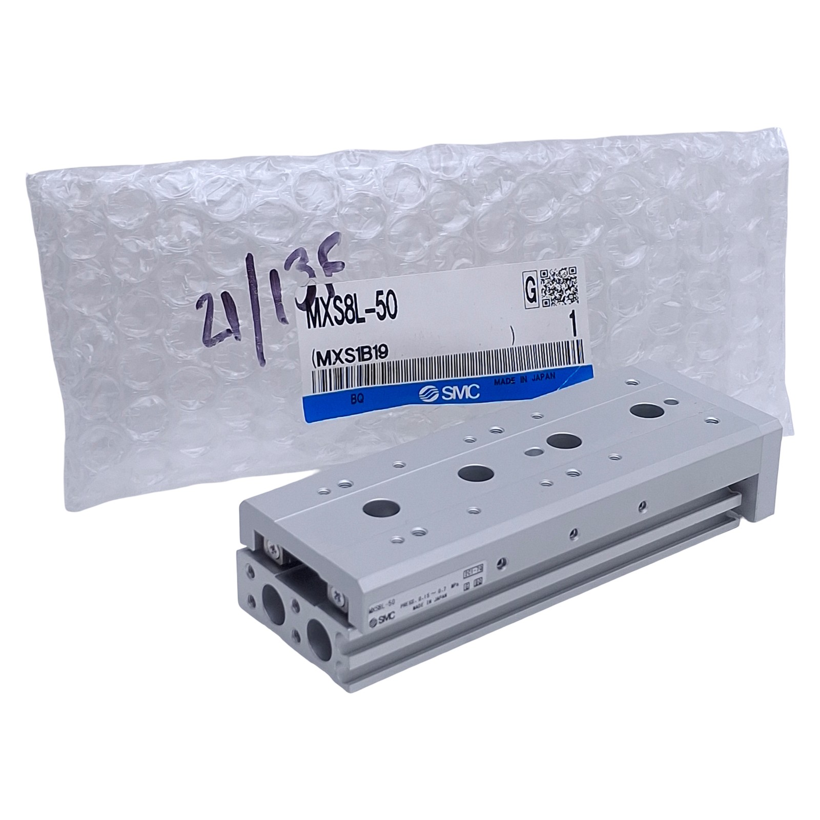 SMC MXS8L-50 Pneumatic Slide Table, ø8mm Bore, 50mm Stroke, 0.7 MPa, M5x0.8