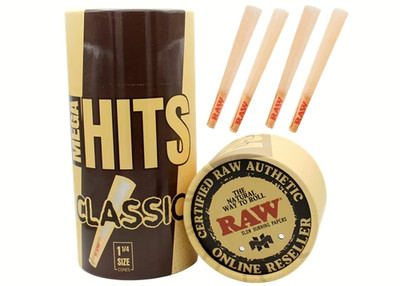 Mega Hits RAW Classic Mini Bulk Cones - 1 1/4 size 100pk