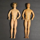 Set of 2 Vintage 1990s Mattel Barbie Ken Dolls Twist Waist Brunette Blue Eyes