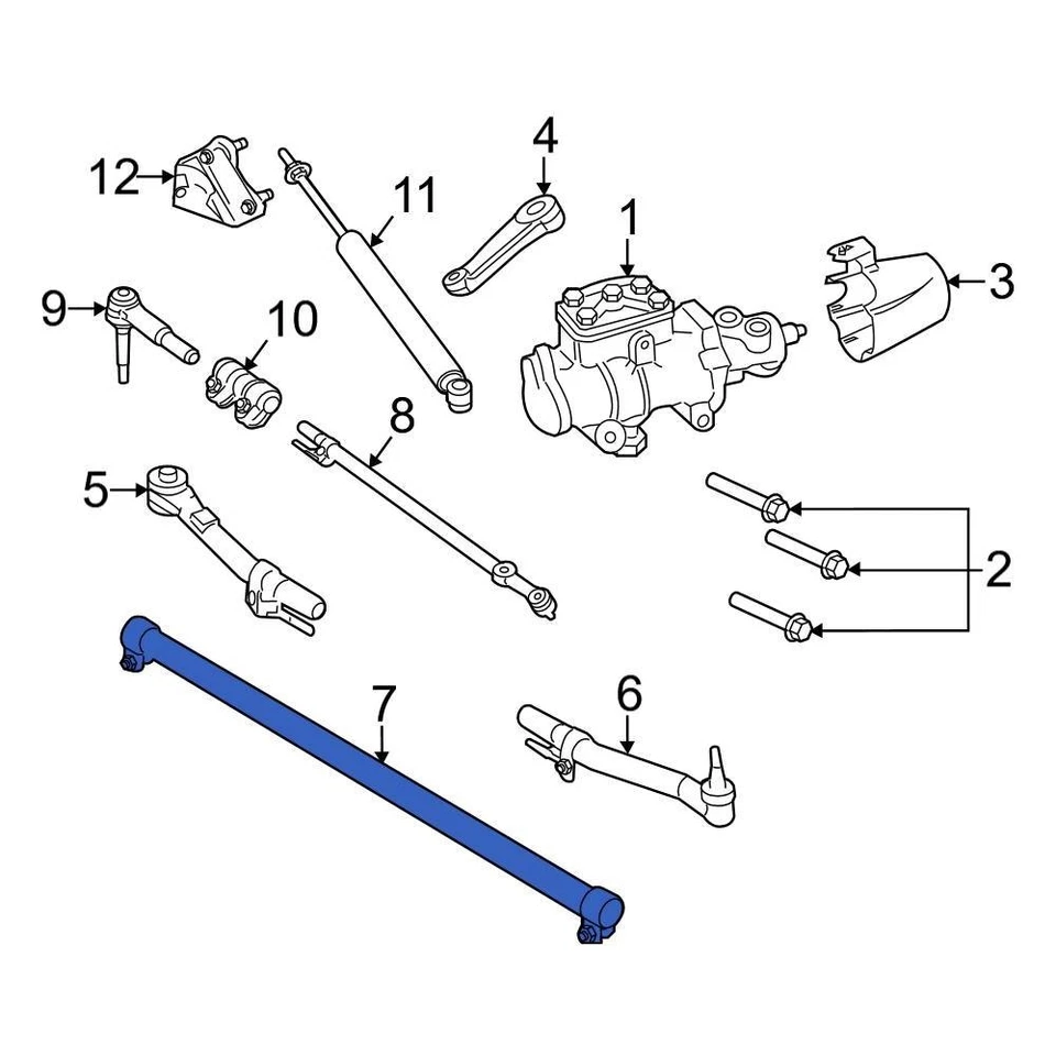 For Ford F-250 Super Duty 05-22 Steering Tie Rod End Adjusting Sleeve Ford Foto 2 de 4