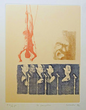 "Le parole"  DINO BOSCHI  1972 Incisione originale 53/65 CERTIFICATA IL BISONTE