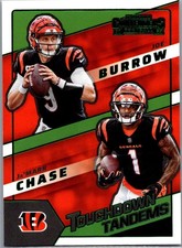 2022 Panini Contenders Tandems Joe Burrow, Ja Marr Chase #TDT-CIN Emerald