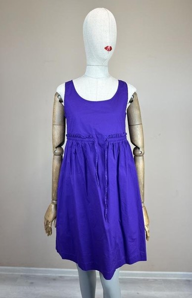 Women Stefanel Dress Purple Cotton 36