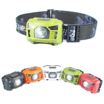 CREE 5W LED Body Motion Sensor Headlamp Mini Headlight Rechargeable Outdoor