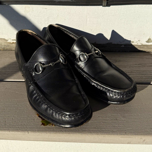 VTG Gucci 1953 Horsebit Loafer 9E Tom Ford Era! Silver Bit Vibram