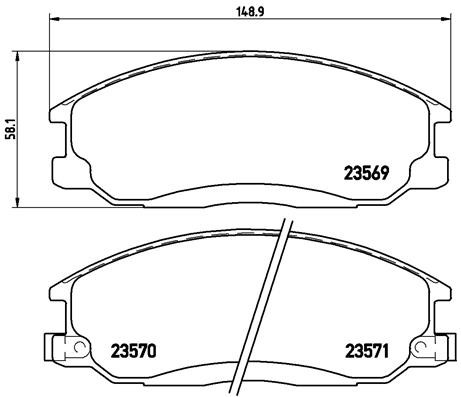 BREMSBELAGSATZ SCHEIBENBREMSE P 30 013 FÜR HYUNDAI TRAJET/Box/Body/MPV SANTA XG - Bild 2 von 9