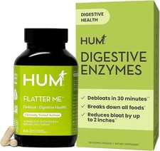Hum Nutrition Flatter Me Digestive Enzymes Capsules - 60 Count
