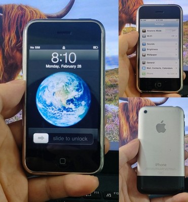 Original&Working Apple iPhone 1st generation UNLOCKED(2G) A1203 8GB Black 3.5''