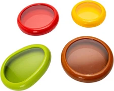 4 Pieces Set Avocado Saver, Onion Silicone Storage, Half Cut Fruit Multicolor 