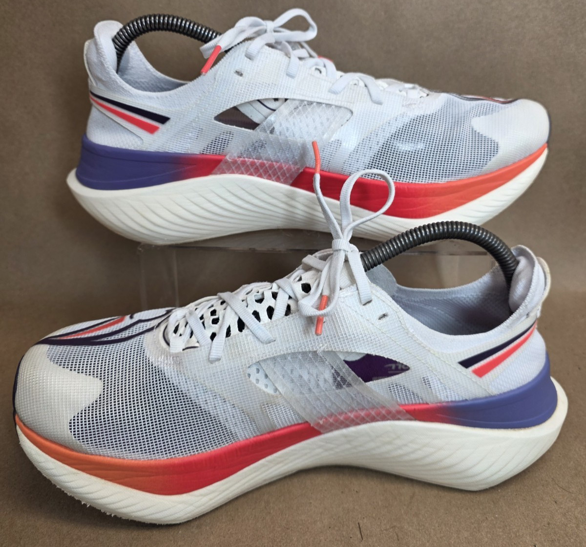 Saucony Endorphin (Sz 10) Elite Mens White Orange Purple Running Shoes Sneakers thumbnail 2
