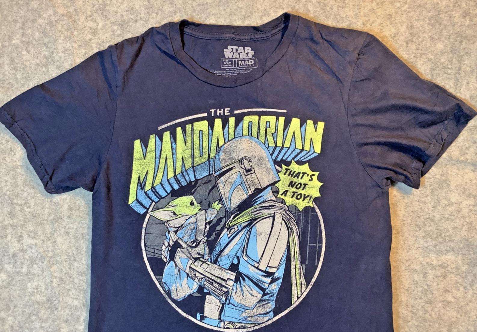 The Mandalorian Star Wars Blue Medium T Shirt 004x image 2