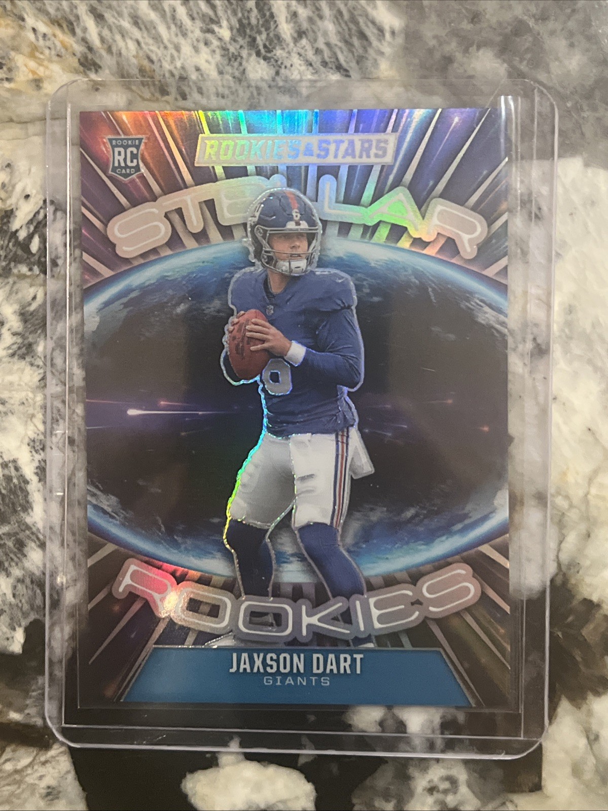2025 Panini Rookies & Stars -Jaxson Dart Silver Stellar Rookies (SP) Giants (RC)
