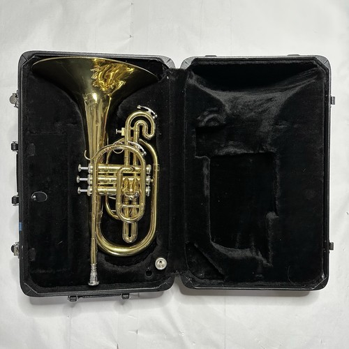 Jupiter Quantum Marching Mellophone w/ Case Brass 2 Mouthpieces 1 Stuck