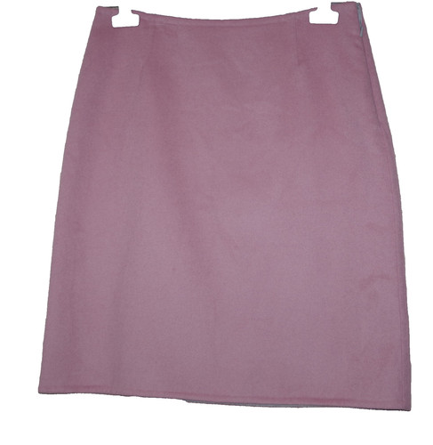 Max Mara studio cucito a mano pink boiled virgin wool mini skirt Size:10