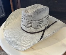 Ariat Bangora Ivory Brown Mavrick Straw Cowboy Hat A73190-7 BngrMV/CLT4 1/4"CS 7