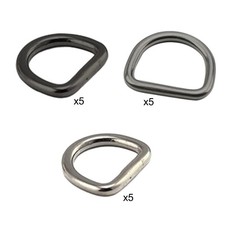 5 Stück geschlossene D-Ringe Metallschlaufen Schnallen nahtloser Ring strapazierfähig Mehrzweck D
