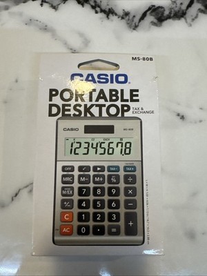 Casio MS-80B Calculator   Desktop Calculator with Tax & Currency