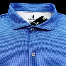 Johnnie O Featherweight Performance Geometric Diamond Polo Blue XL 110