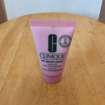 NEW Clinique All About Clean Rinse Off Foaming Cleanser Mousse Travel 30ml/1oz