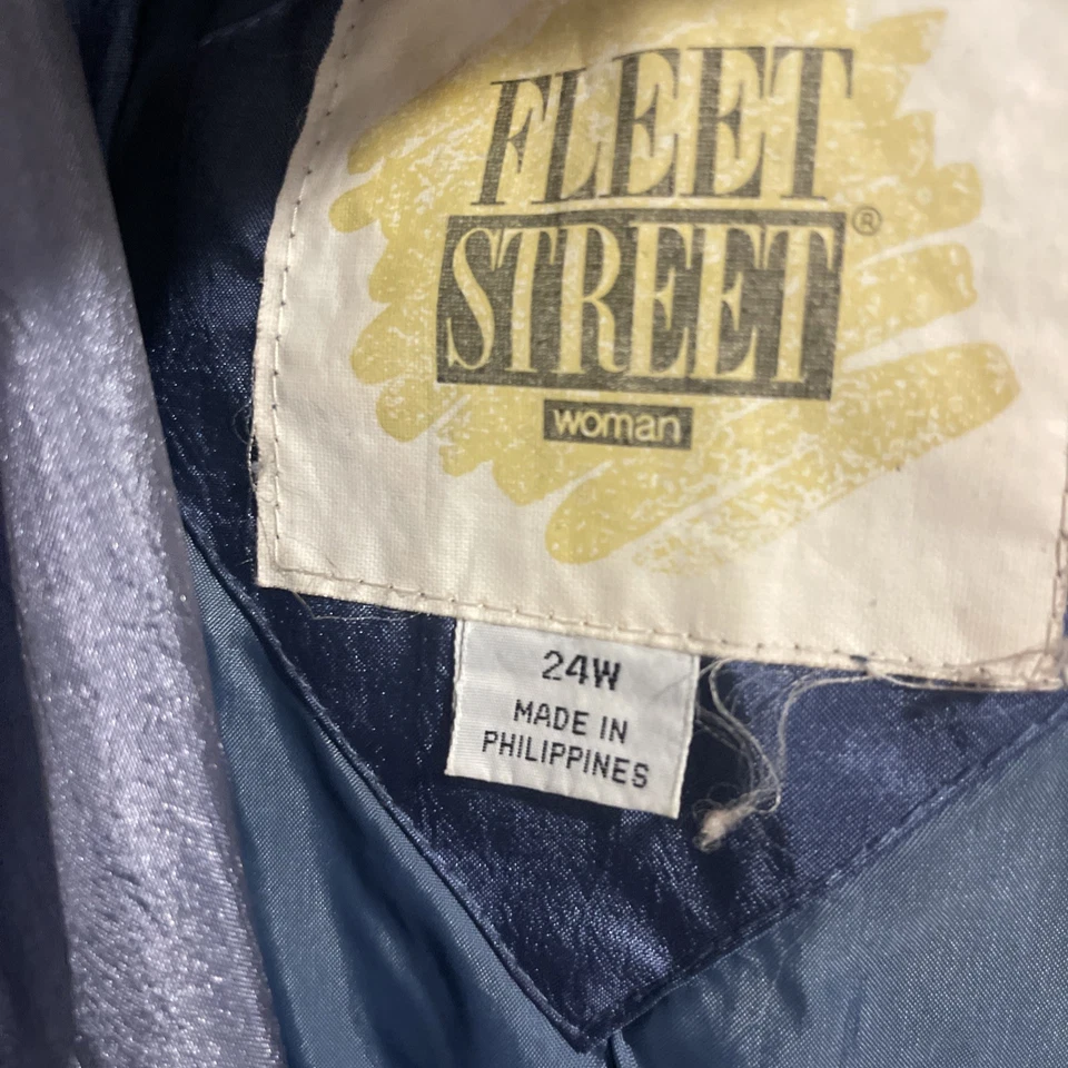 Chaqueta Abrigo Fleet Street Con Capucha Para Mujer X Grande Azul Marino Talla 24W Foto 3 de 4