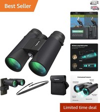 High Clarity 12x42 Bird Watching Binoculars: Waterproof, Fogproof & Lightweight