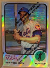 1997 Topps Reprints Chrome Finest REFRACTOR #27 Willie Mays 1973 HOF RARE