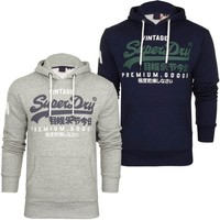 Superdry Mens New Vintage Logo NS Hoodie Overhead Long Sleeve Pullover Sleeve Sw