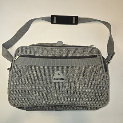 Samsonite Profile Tweed 1987 Gray Shoulder Bag Carry On Small Suitcase