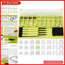Eyeglass Nose Pads Replacement 24 Pairs Screw-in Glasses Repair Kit Magnetic