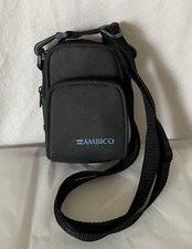 Ambico Small Black 2 Pocket Camera Bag with Zipper Shoulder Strap