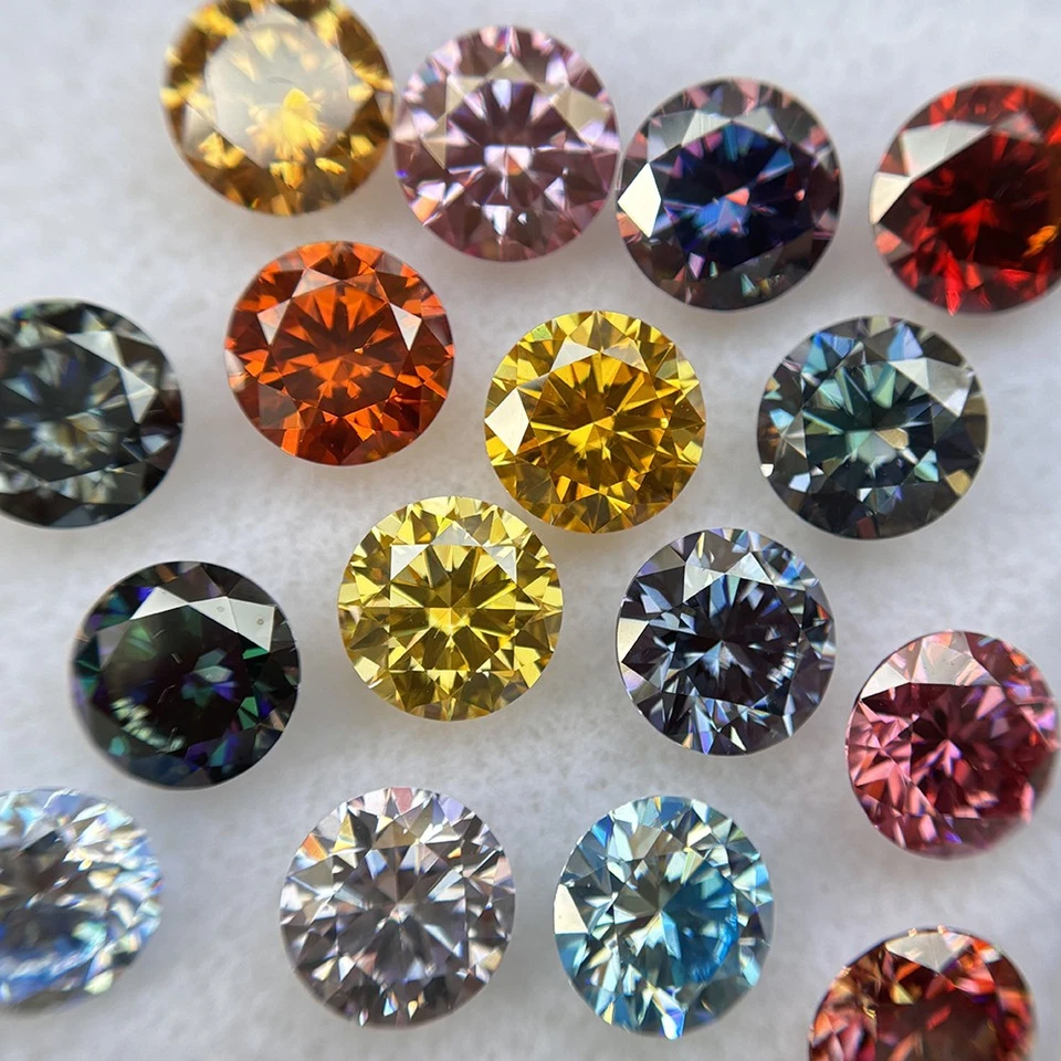 1pcs 5-9mm Round Brilliant Loose Moissanite Fashion Stone for DIY Jewelry - Image 2 of 4