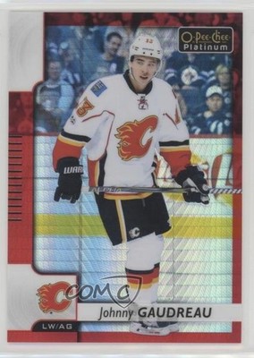 2017-18 O-Pee-Chee Platinum Red Prism 3/199 Johnny Gaudreau #49 04py