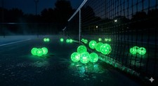 LED Pickleballs Box of 4, each with it's own battery , and lithium pin