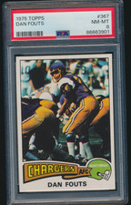 1975 Topps Dan Fouts #367 HOF RC San Diego Chargers PSA 8 CENTERED