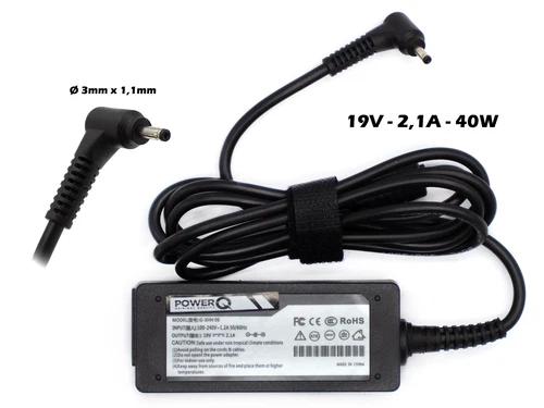 Alimentatore PowerQ per SAMSUNG NP900 NP900X4C NP900X3F 40W 19V 2,1A (3x1,1)mm