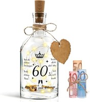 LED Flaschenlicht Mit Spruch 60. Geburtstag Korken Geschenk FüR Mann Frau