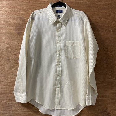 Paddock Club by Arrow Classics Men's Shirt Size 17 1/2 Button Up Striped
