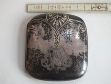 Jugendstil Zigarettendose Verzierungen - Silber 800 gestempelt + geprüft - ca85g