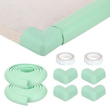 2Pcs 6.5ft x 1.4" Edge Corner Protector with 4 Corners Protectors, Light Green