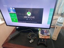 Xbox 360 Console Bundle - Full Set Up with 5 Games - Full Working Order
