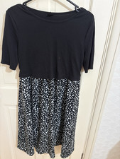 SheIn Black & White Animal Print Maternity Dress Round Neck Short Sleeve S/M
