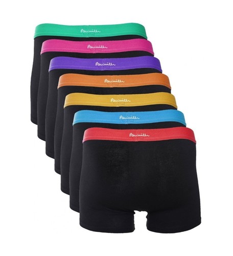 Paul Smith Black Stretch Cotton Trunks 7 Pack - Picture 3 of 8
