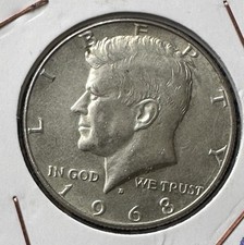 1968 US LIBERTY 1/2 DOLLAR HALF DOLLAR COIN Silver Coin
