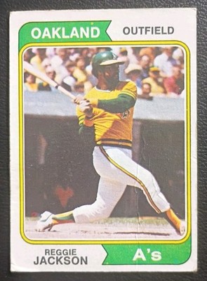 1974 Topps - Reggie Jackson #130 Crease As Shown 