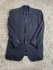 Jos A Bank Wool Blazer 42r Blue With Gold Buttons